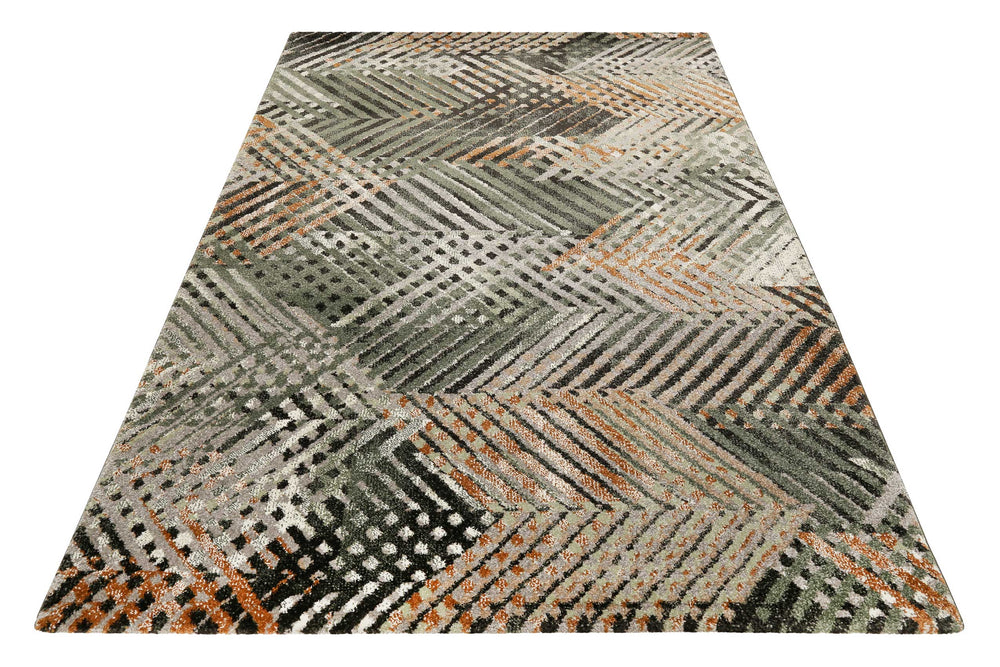 Vario Teppich grün Kurzflor rechteckig