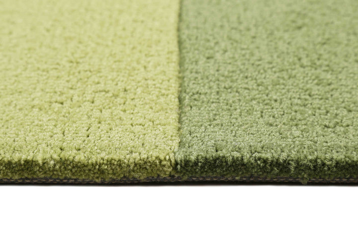 Various Box Teppich grün Kurzflor rechteckig