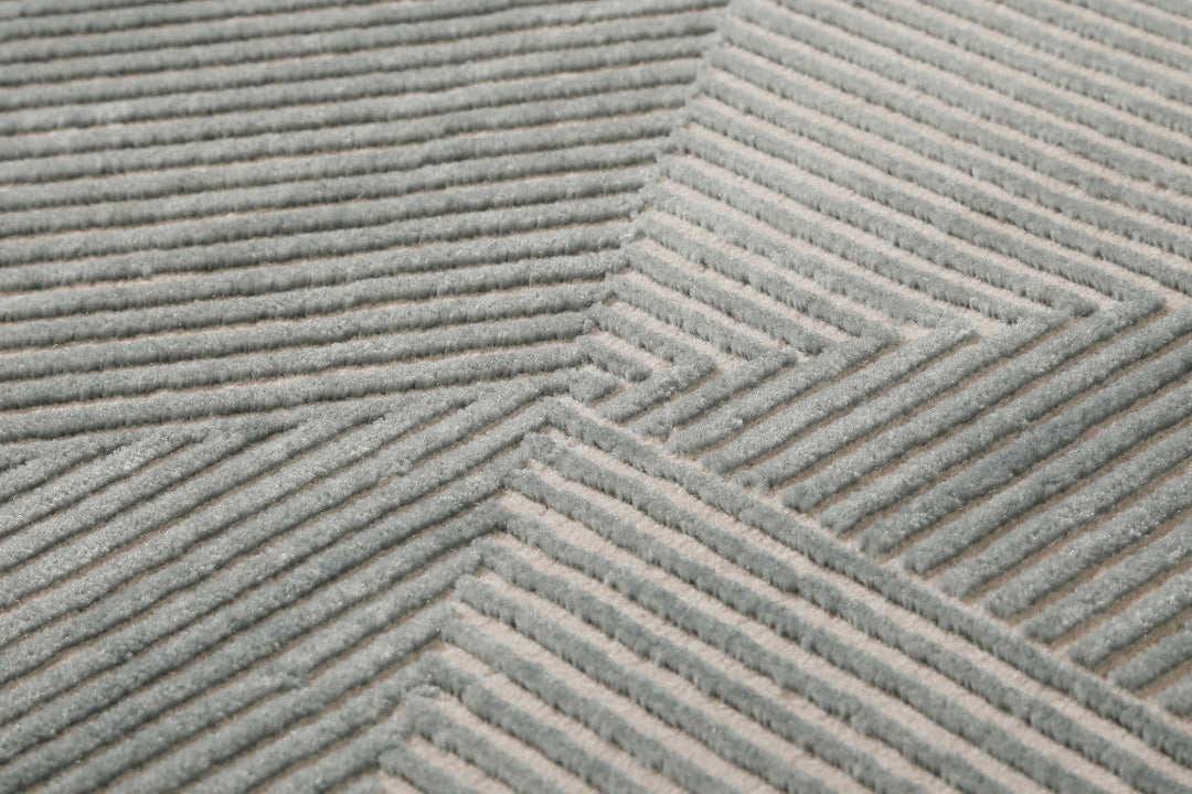 Velvet Groove Teppich grau Kurzflor rechteckig