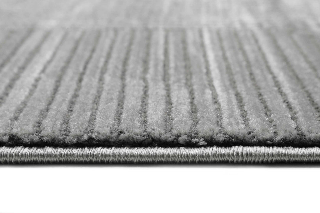 Velvet Groove Teppich taupe Kurzflor rechteckig