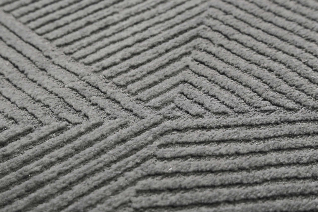 Velvet Groove Teppich taupe Kurzflor rechteckig