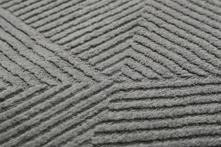 Velvet Groove Teppich taupe Kurzflor rechteckig