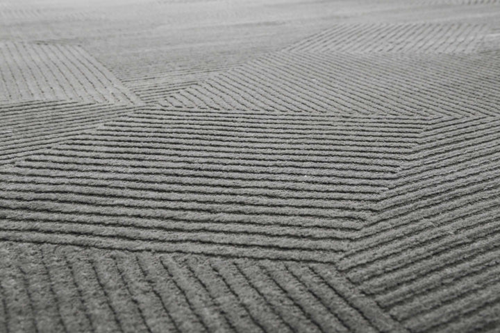 Velvet Groove Teppich taupe Kurzflor rechteckig