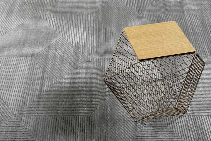 Velvet Groove Teppich taupe Kurzflor rechteckig