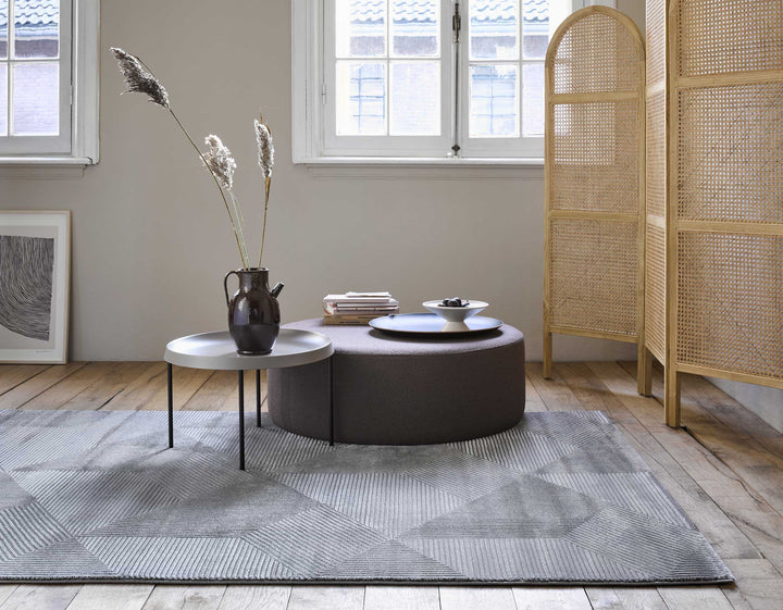 Velvet Groove Teppich taupe Kurzflor rechteckig