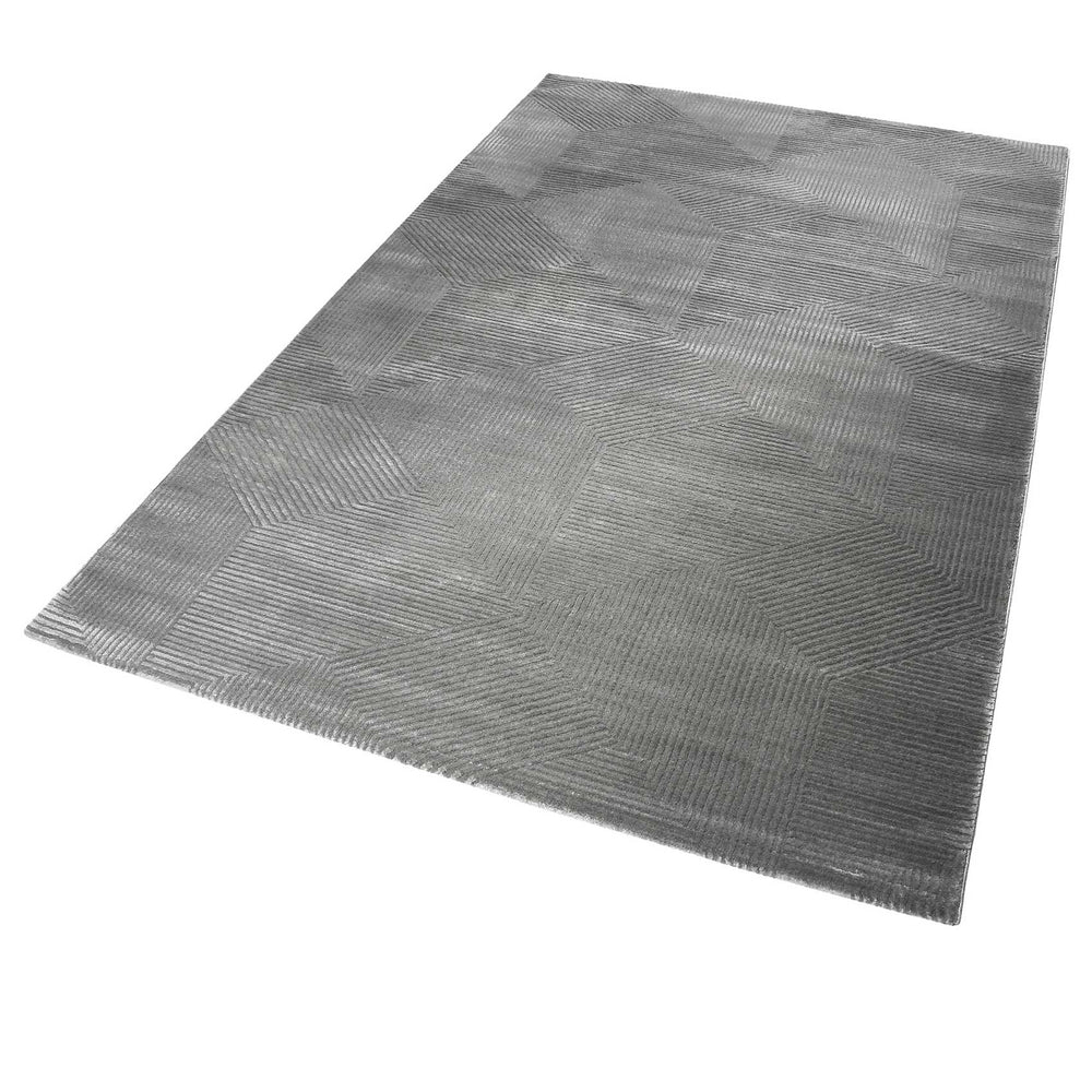Velvet Groove Teppich taupe Kurzflor rechteckig