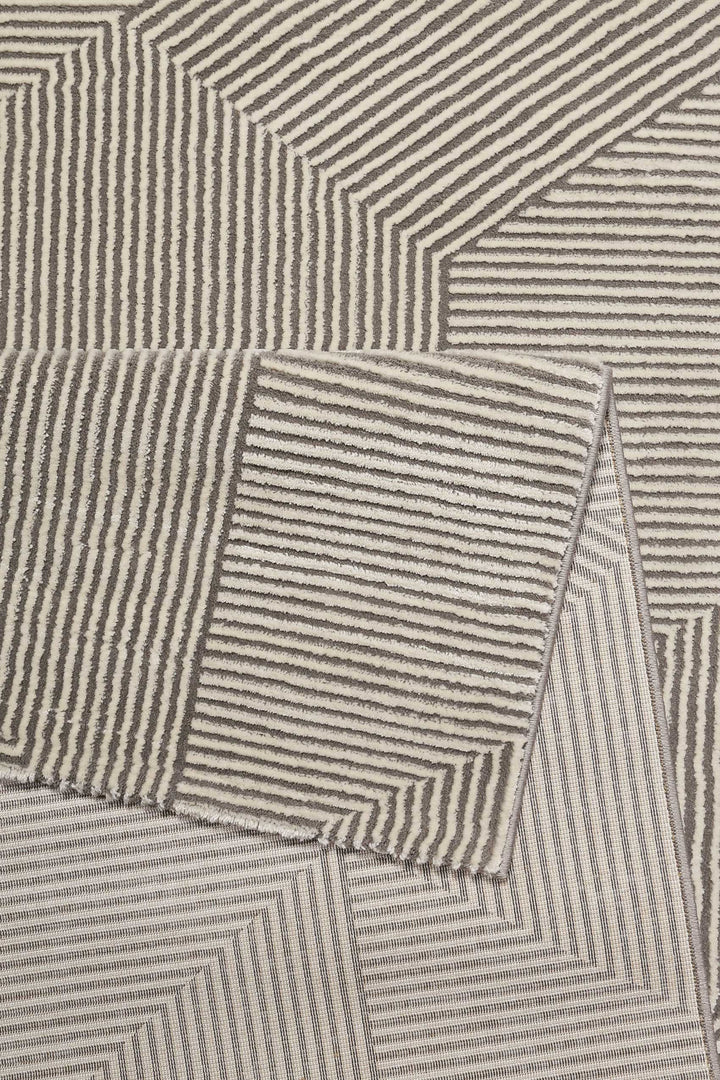 Velvet Groove Teppich beige Kurzflor rechteckig