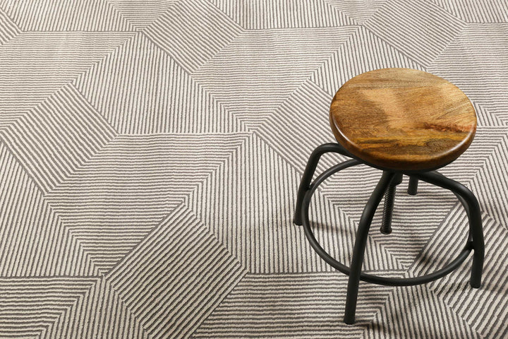 Velvet Groove Teppich beige Kurzflor rechteckig