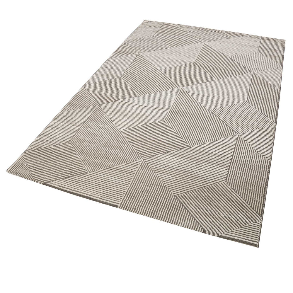 Velvet Groove Teppich beige Kurzflor rechteckig