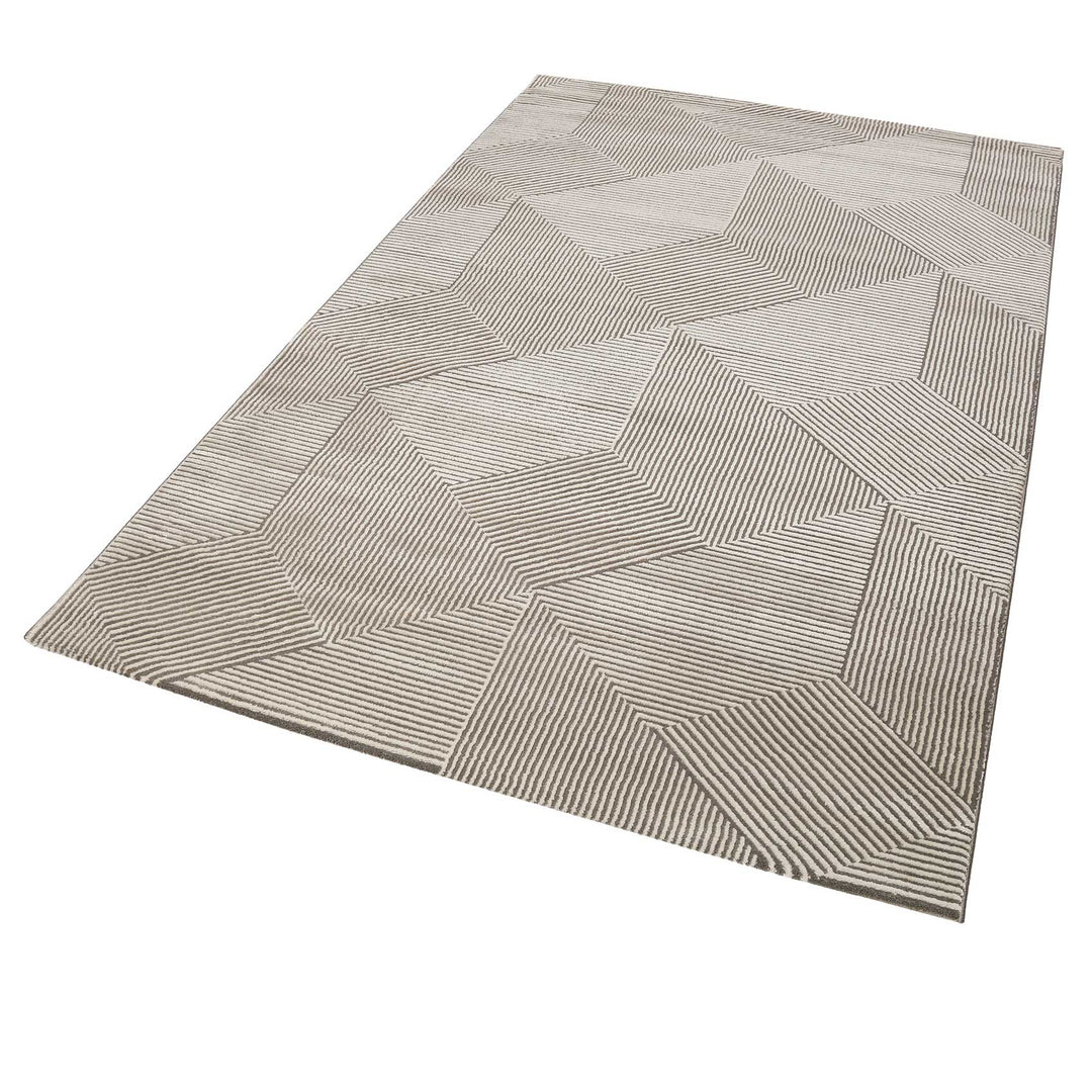 Velvet Groove Teppich beige Kurzflor rechteckig