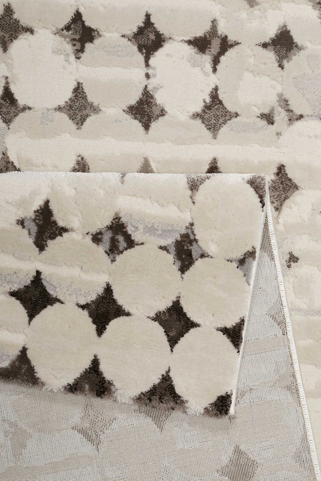 Velvet spots Teppich beige Kurzflor rechteckig