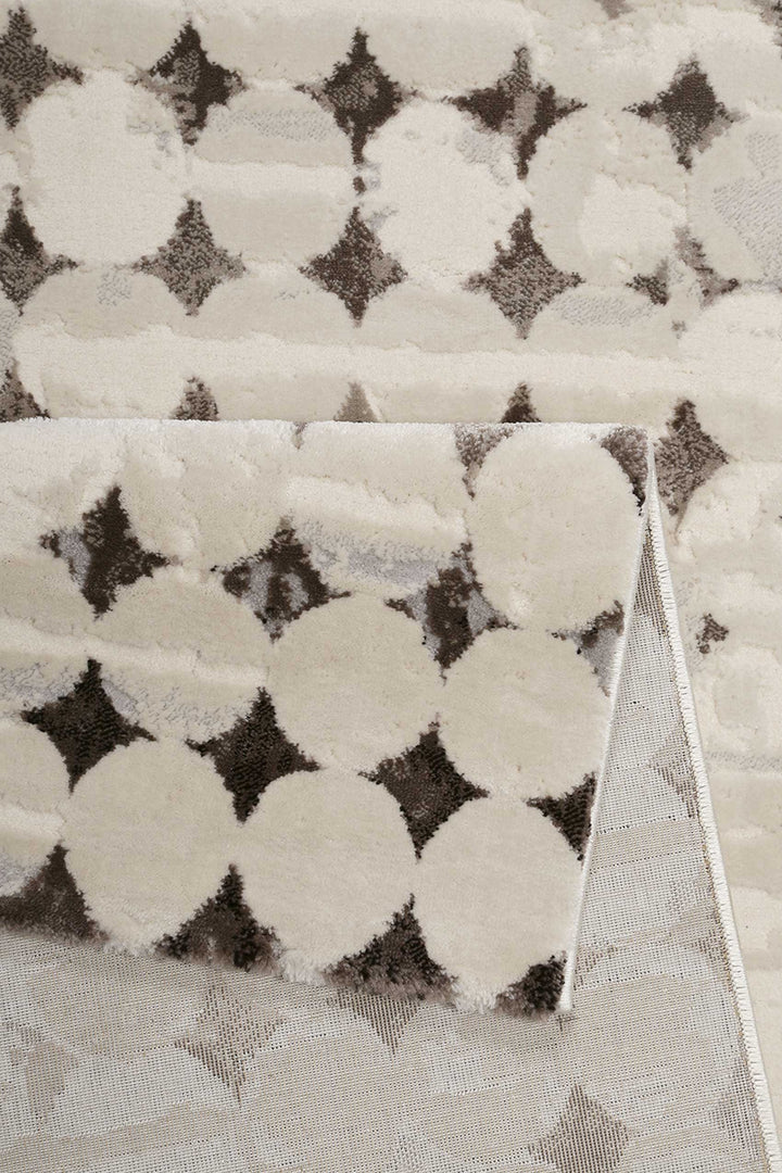 Velvet spots Teppich beige Kurzflor rechteckig