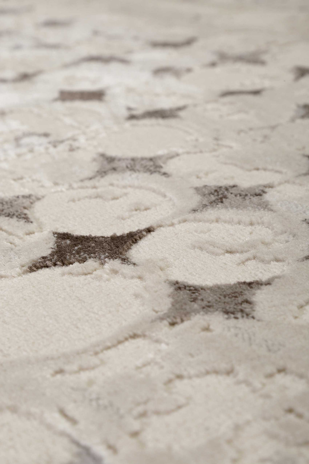 Velvet spots Teppich beige Kurzflor rechteckig