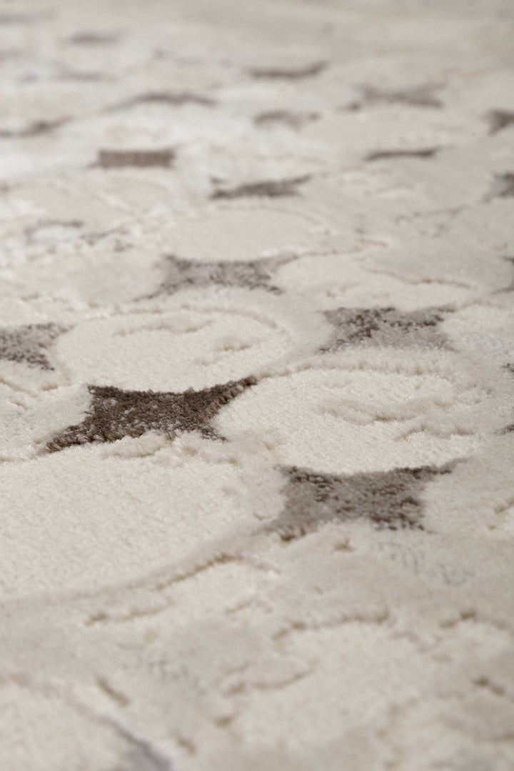 Velvet spots Teppich beige Kurzflor rechteckig