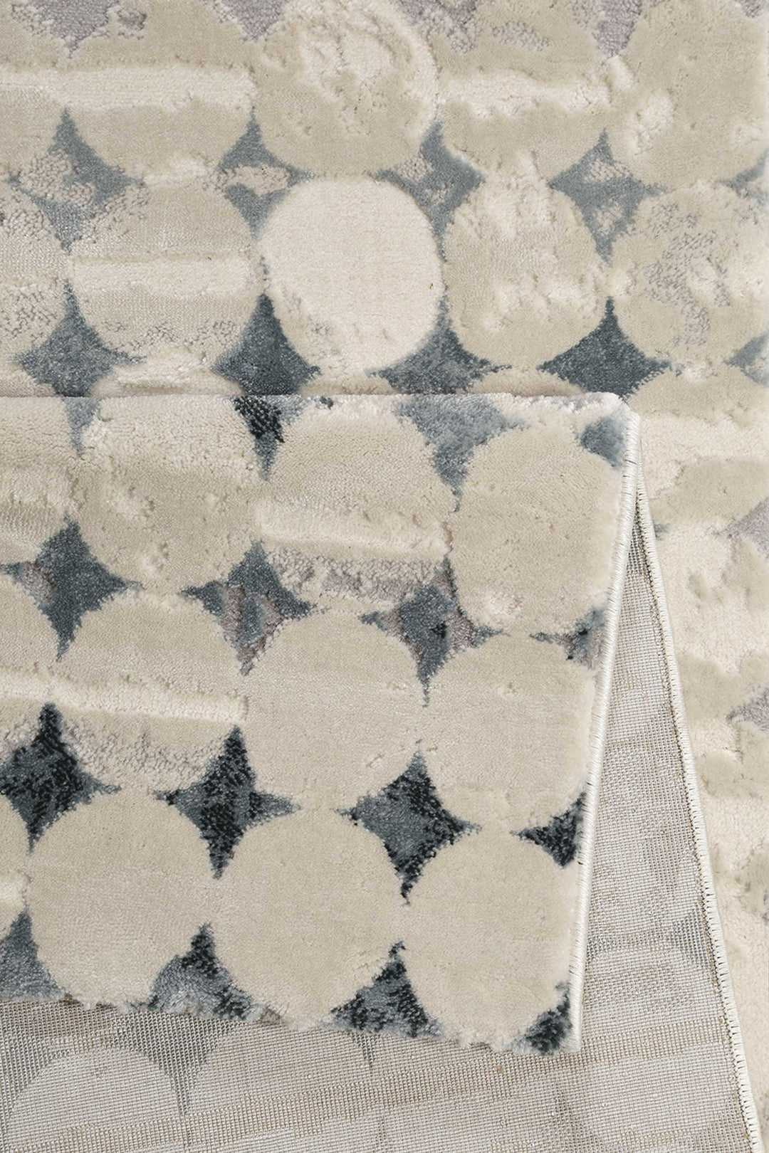 Velvet spots Teppich beige Kurzflor rechteckig