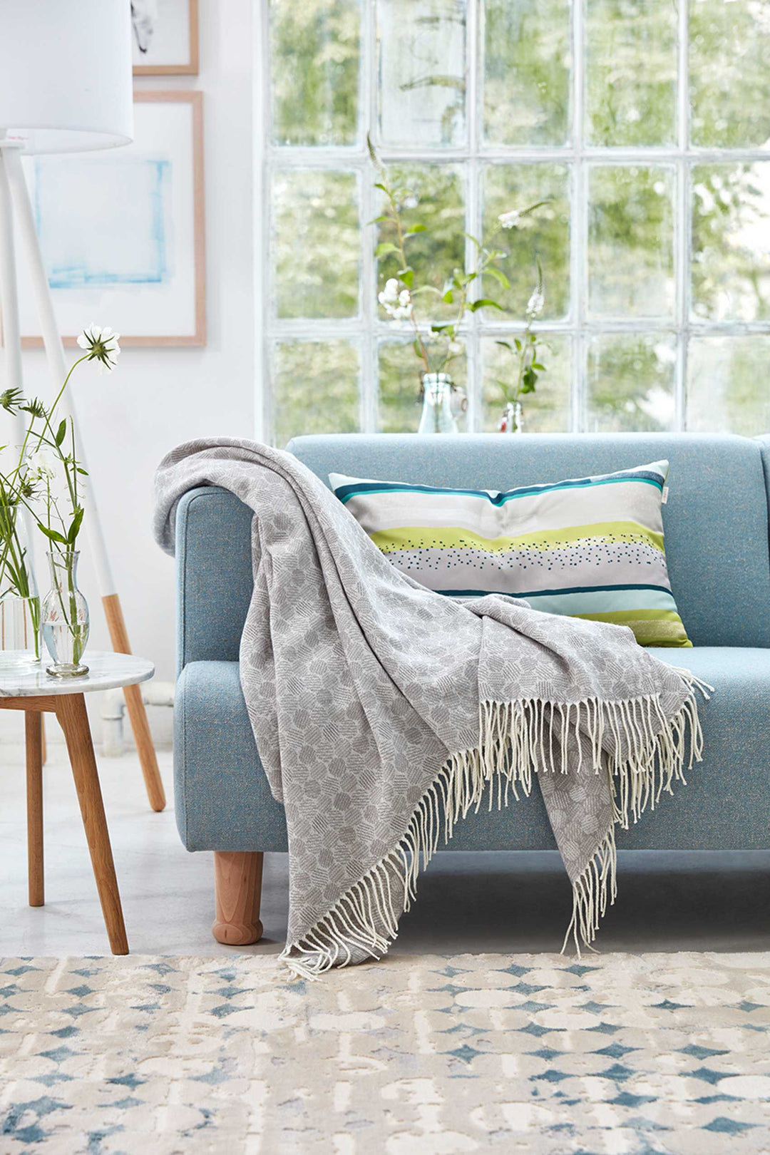 Velvet spots Teppich beige Kurzflor rechteckig