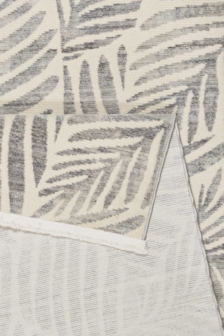 Victoria Teppich silber beige Kurzflor rechteckig