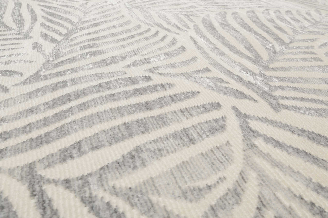 Victoria Teppich silber beige Kurzflor rechteckig