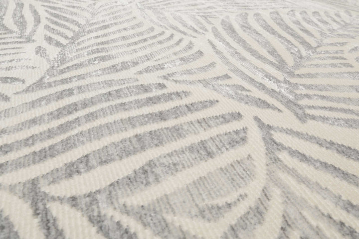 Victoria Teppich silber beige Kurzflor rechteckig