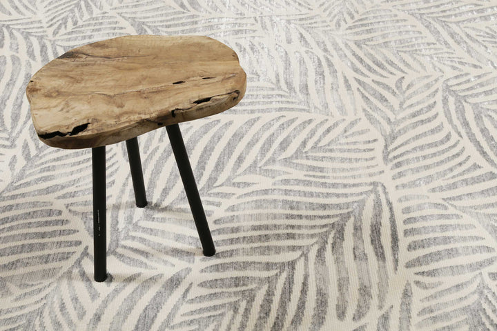 Victoria Teppich silber beige Kurzflor rechteckig