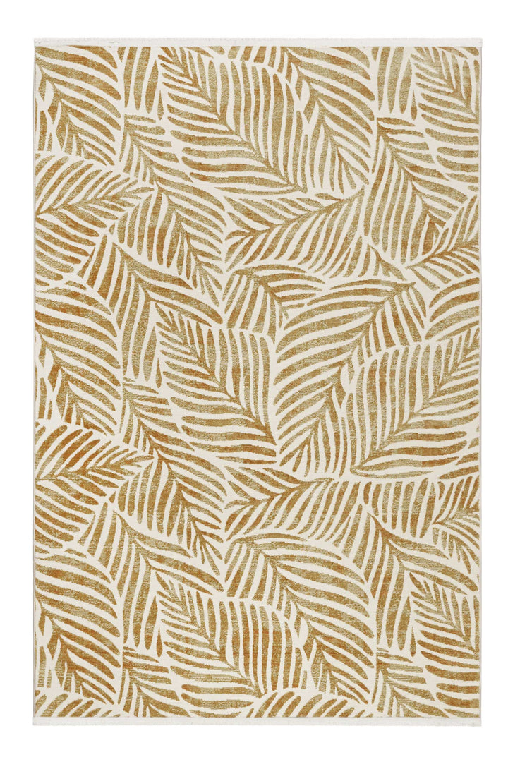 Victoria Teppich gold beige Kurzflor rechteckig
