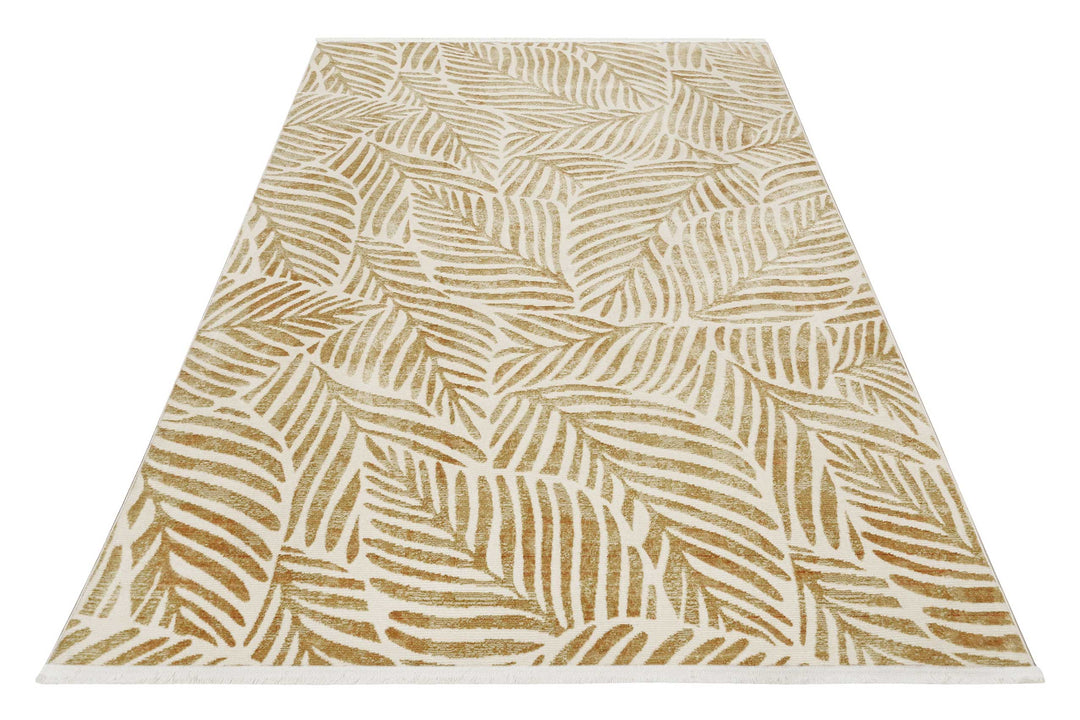 Victoria Teppich gold beige Kurzflor rechteckig