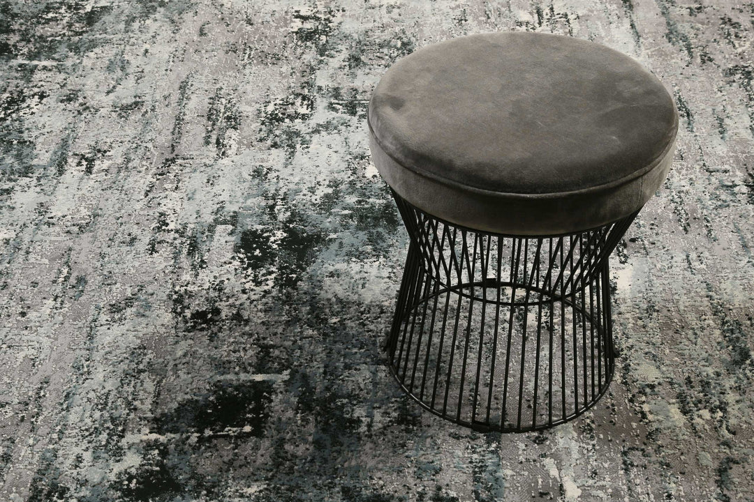 Vintage Feels Teppich grau Kurzflor rechteckig