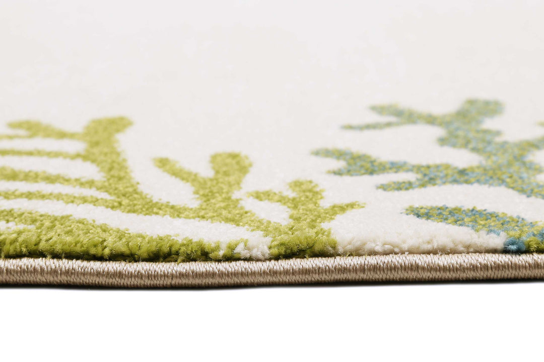 Waterworld Teppich beige bunt Kurzflor rechteckig