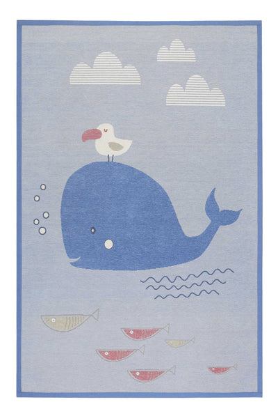 Esprit Kinder-Wendeteppich Blau » Whale Buddy «