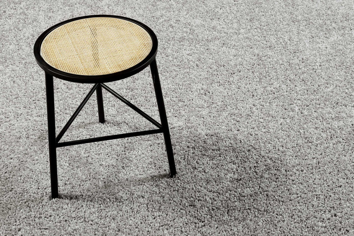 #Whisper Shag Teppich hellgrau Hochflor rechteckig