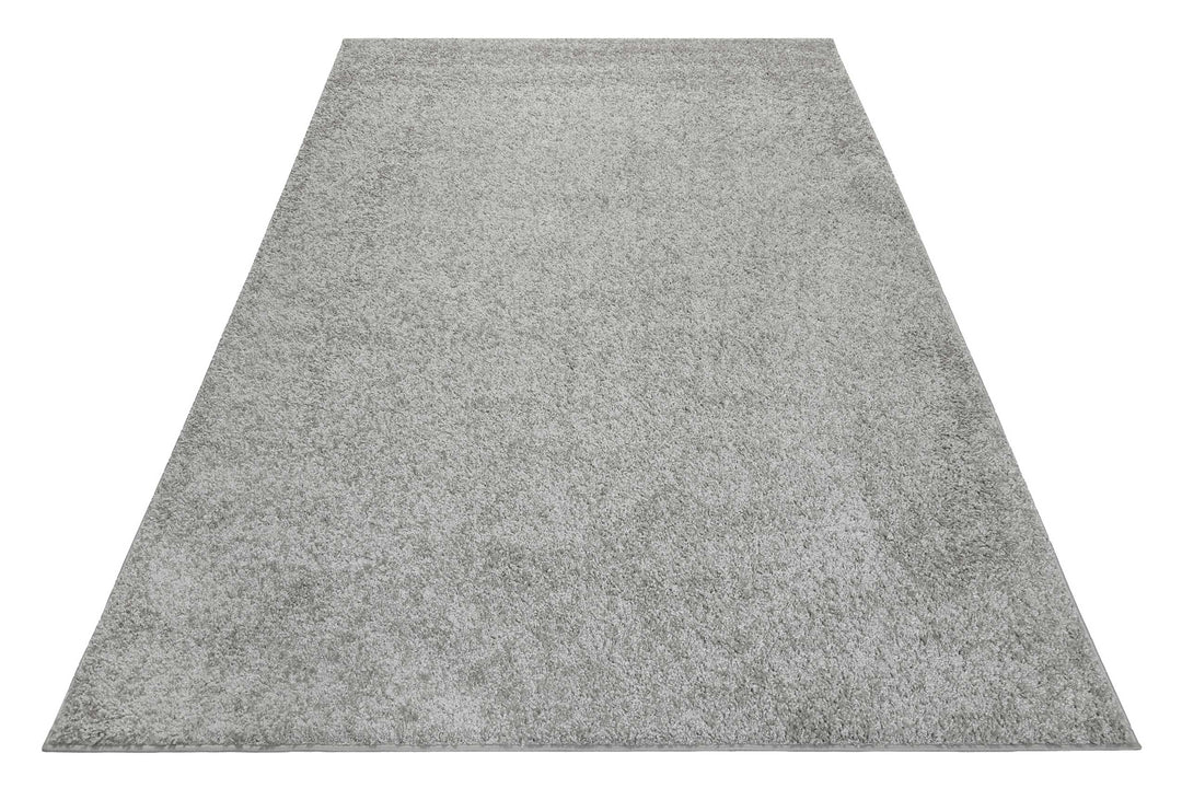 #Whisper Shag Teppich hellgrau Hochflor rechteckig