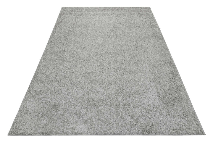 #Whisper Shag Teppich hellgrau Hochflor rechteckig