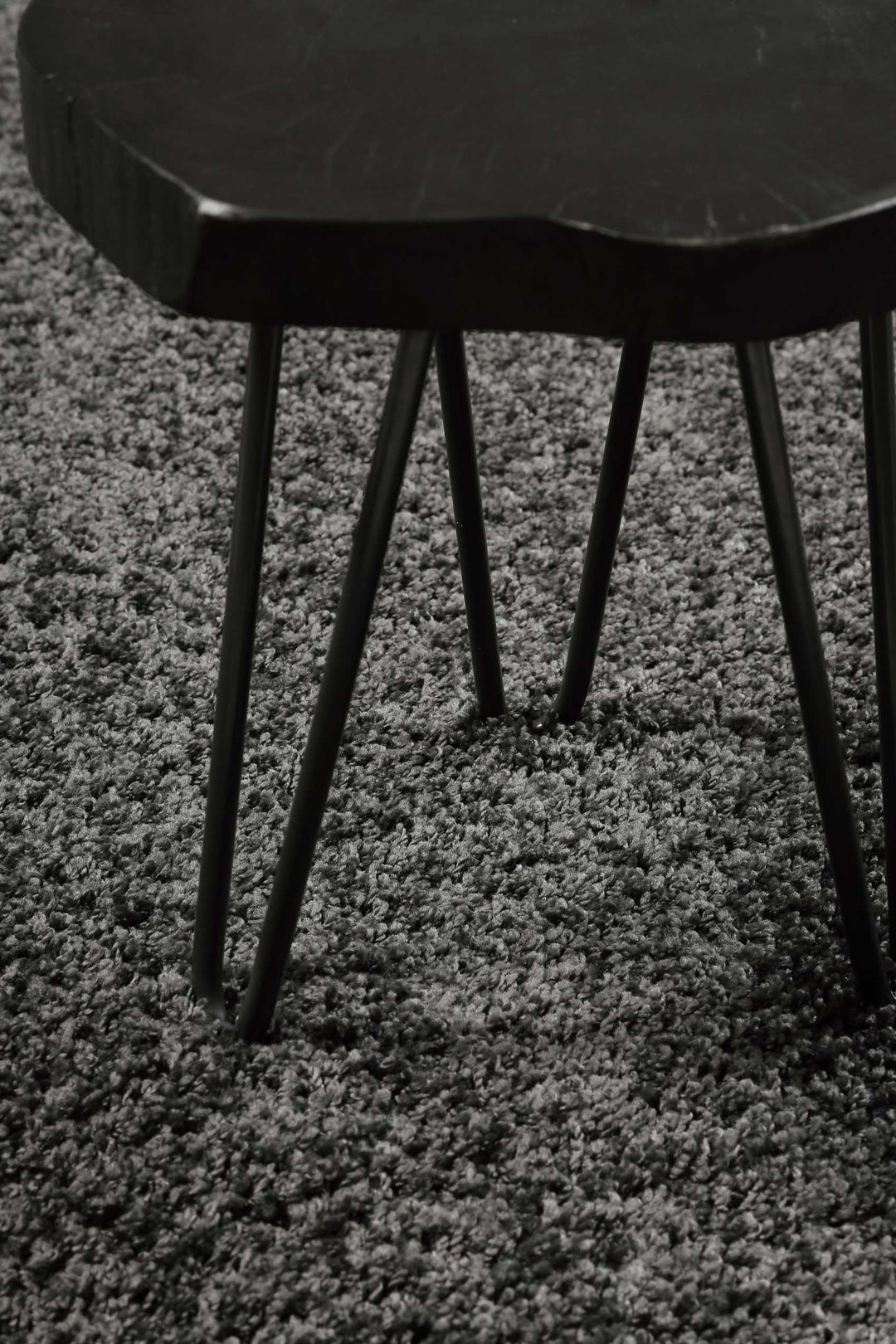 #Whisper Shag Teppich anthrazit grau Hochflor rechteckig