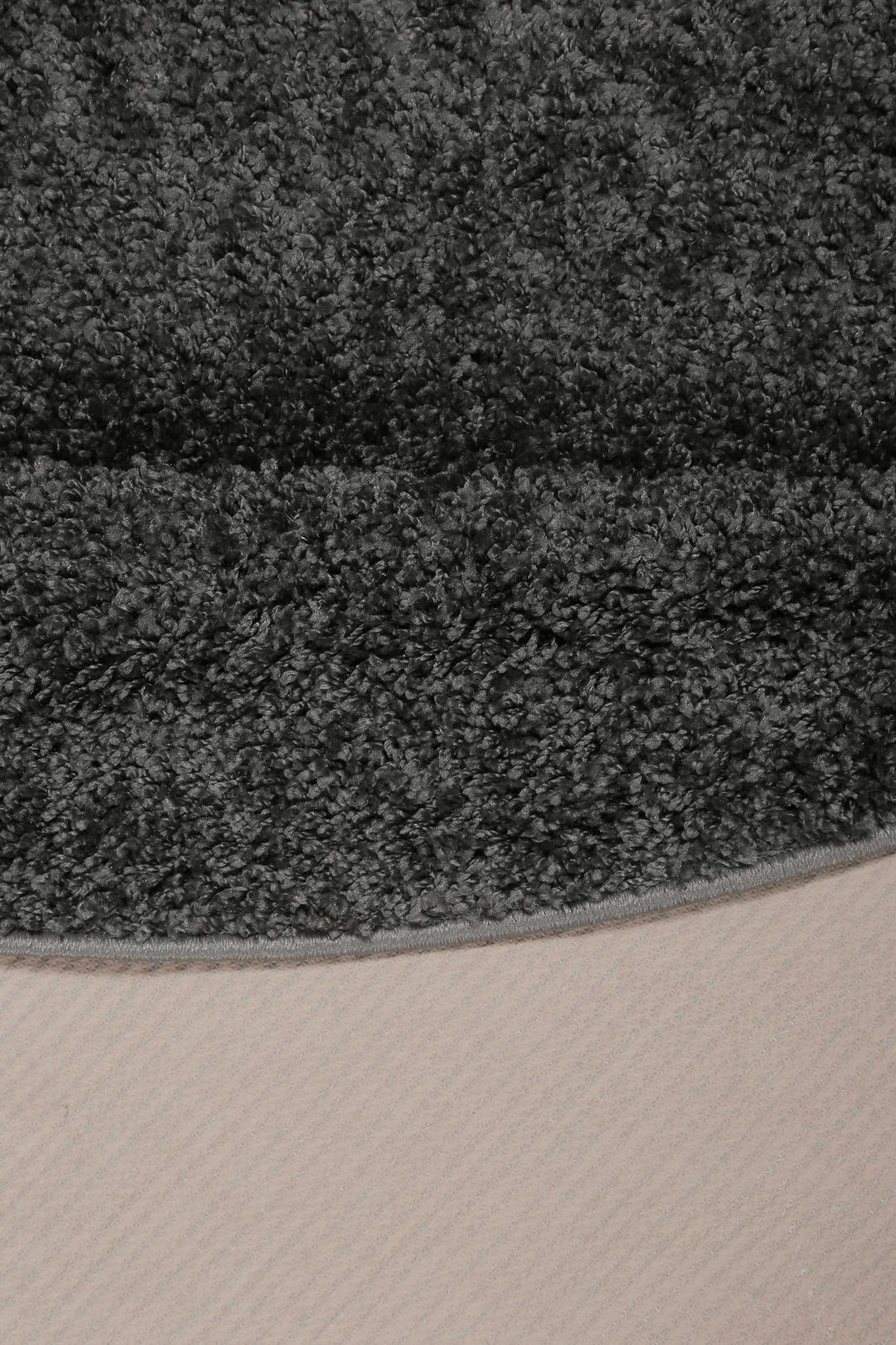 #Whisper Shag Teppich anthrazit grau Hochflor rund