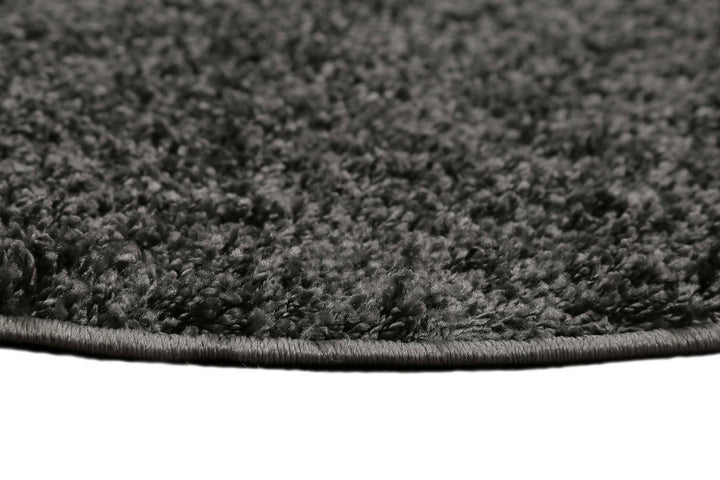 #Whisper Shag Teppich anthrazit grau Hochflor rund