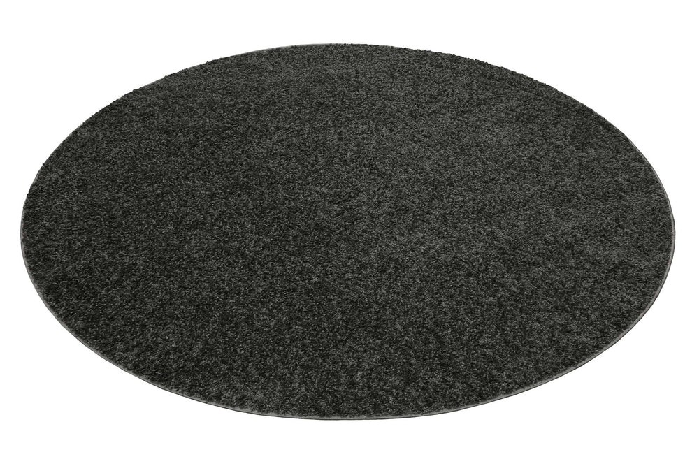 #Whisper Shag Teppich anthrazit grau Hochflor rund