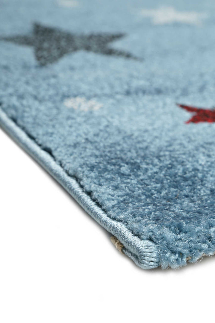 Yoda Teppich blau Kurzflor rechteckig