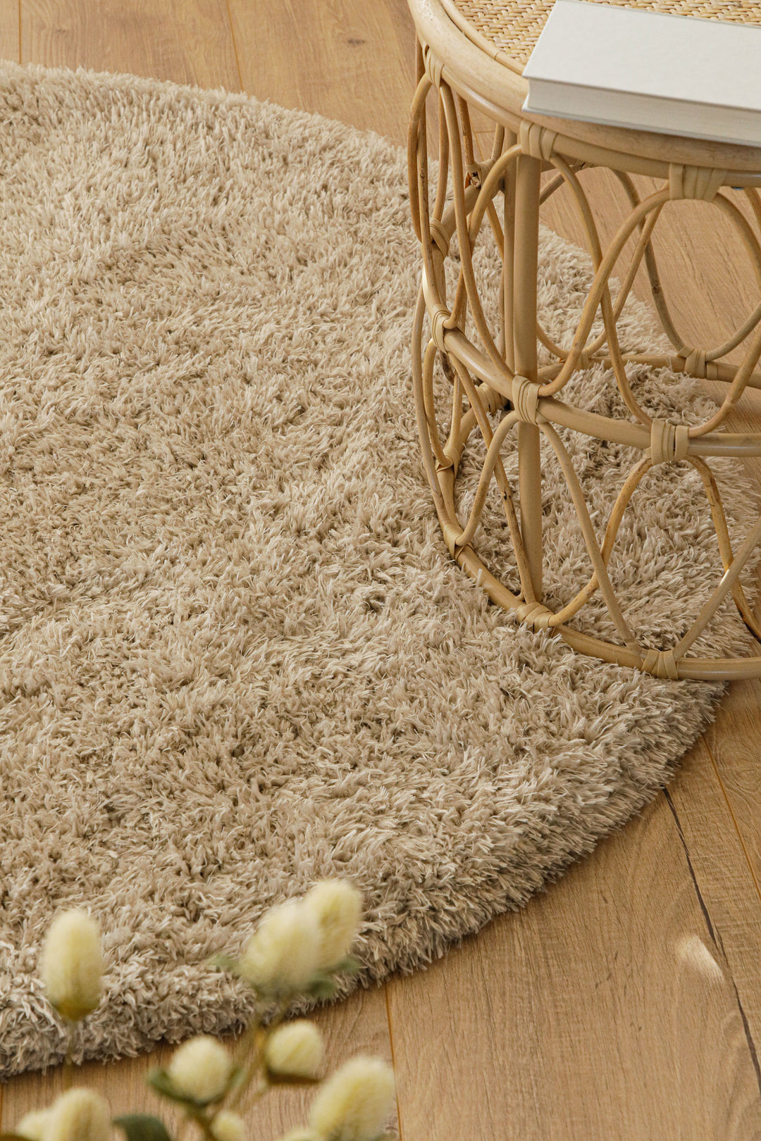 Esprit Teppich Rund Beige Sand weich soft Yogi kaufen