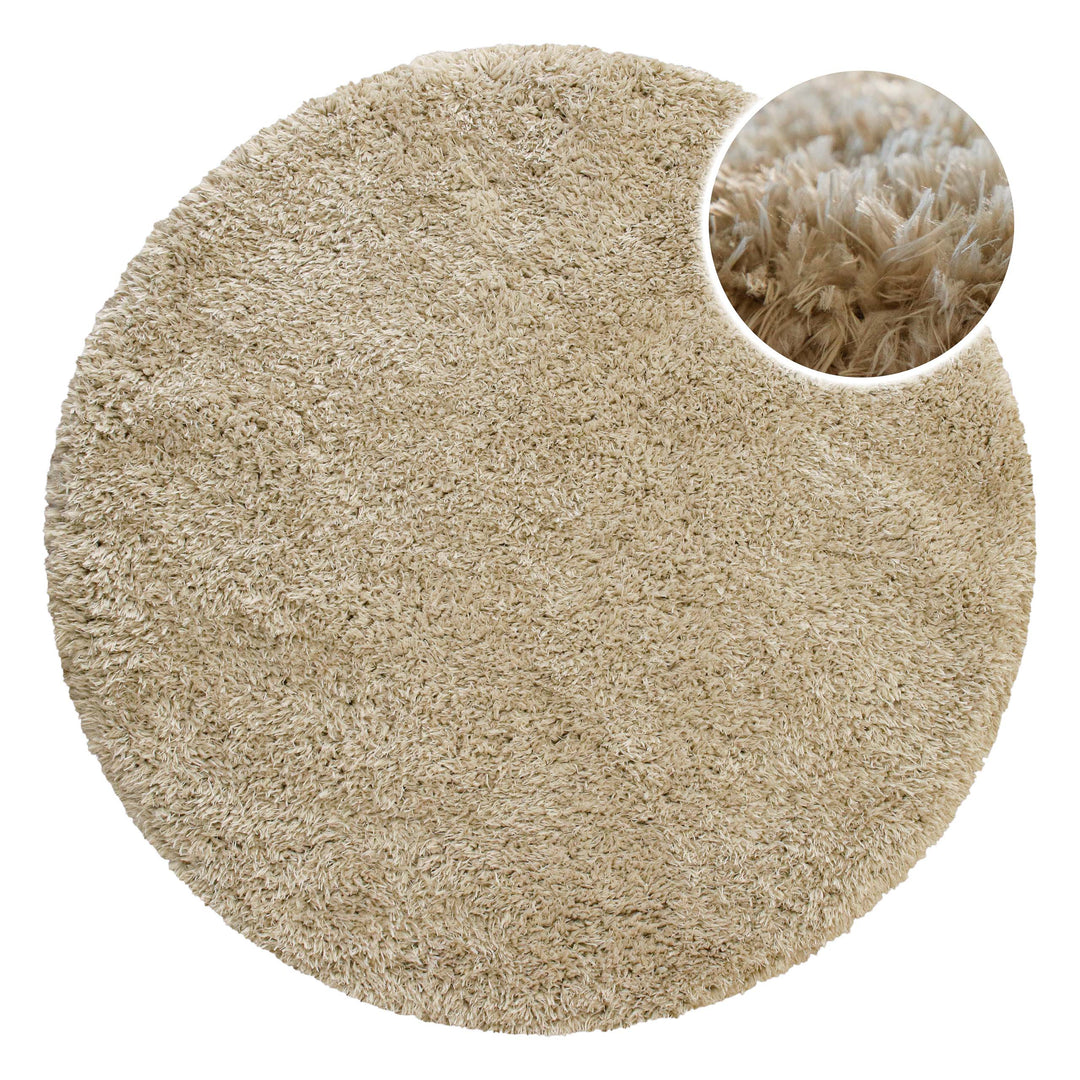 Esprit Teppich Rund Beige Sand weich soft & nachhaltig "Yogi"