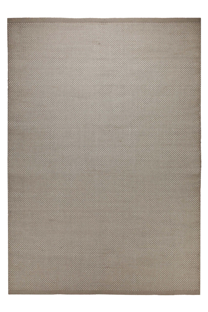 Handwebteppich Wolle Feinstruktur greige 160x230 cm – Freigestellte Ansicht von oben