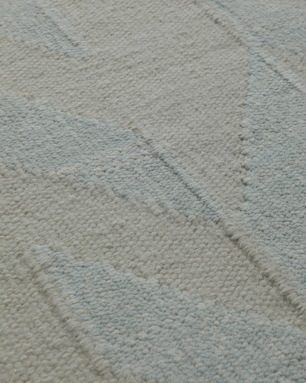 Fall Handwebteppich Wolle Chenille Chevron mint 160x230 cm – Detailansicht des Flors