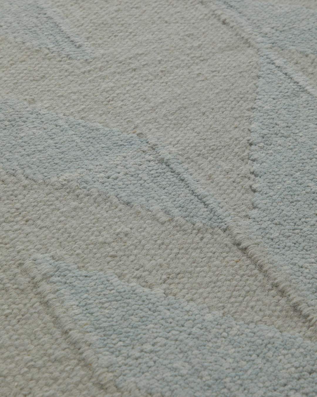 Fall Handwebteppich Wolle Chenille Chevron mint 160x230 cm – Detailansicht des Flors