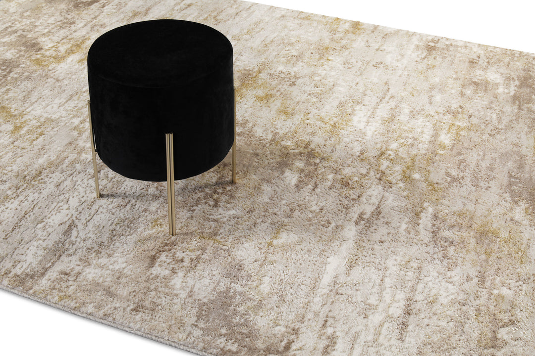 Feel Vintage Teppich gold Kurzflor rechteckig