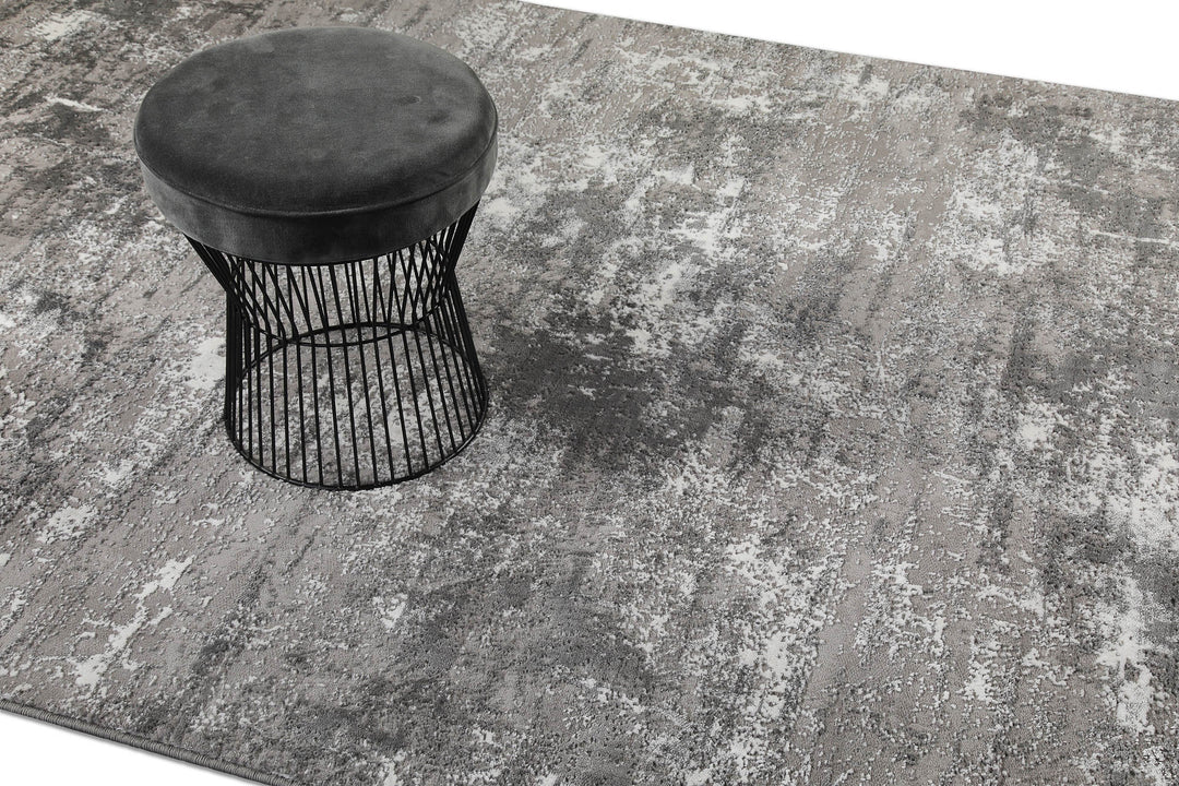 Feel Vintage Teppich grau Kurzflor rechteckig