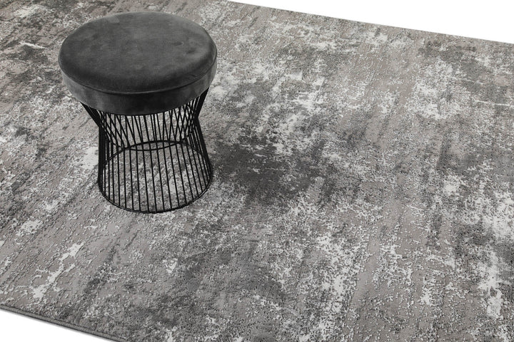 Feel Vintage Teppich grau Kurzflor rechteckig