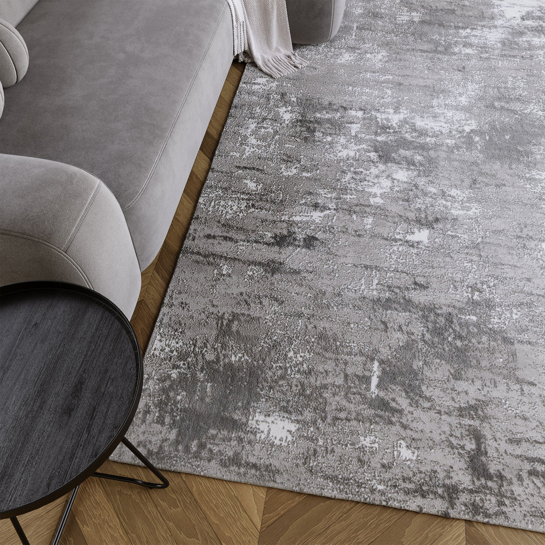 Feel Vintage Teppich grau Kurzflor rechteckig