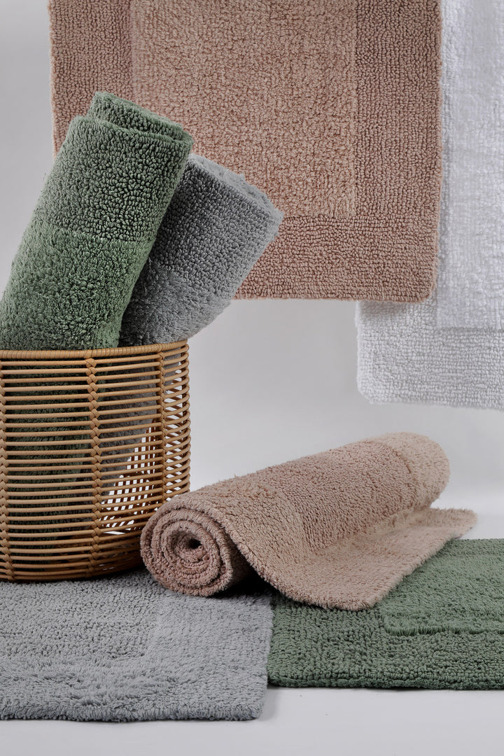 Finn Badteppich beige Kurzflor rechteckig