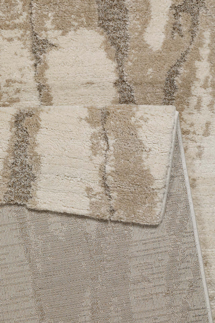 Fynn Teppich creme beige Kurzflor rechteckig