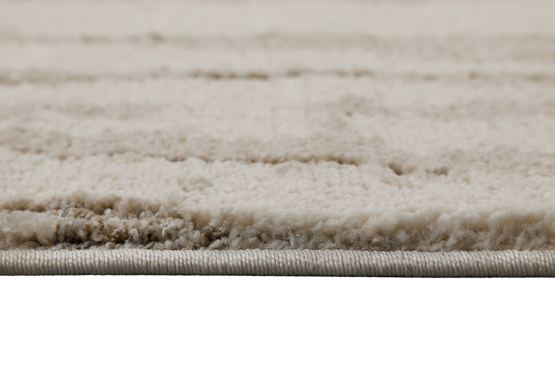 Fynn Teppich creme beige Kurzflor rechteckig