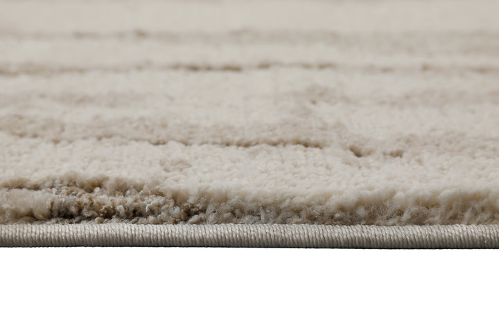 Fynn Teppich creme beige Kurzflor rechteckig